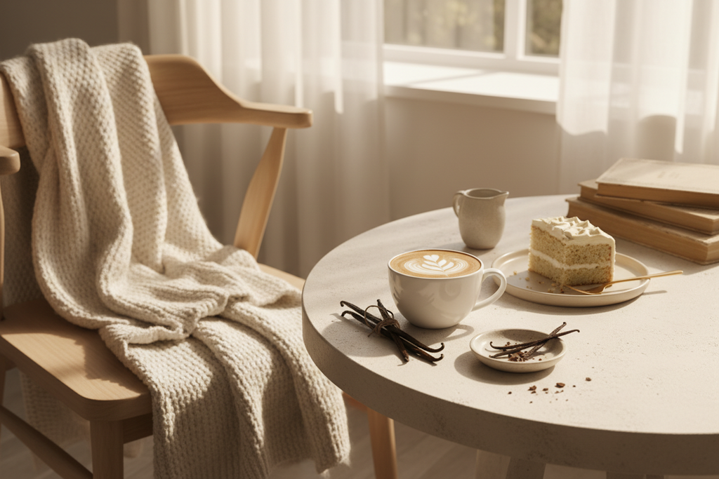 coffee, vanilla aesthetic